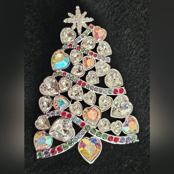 2007 Swarovski Crystal Rockefeller Center Retired Christmas Tree Brooch - Picture 7 of 11